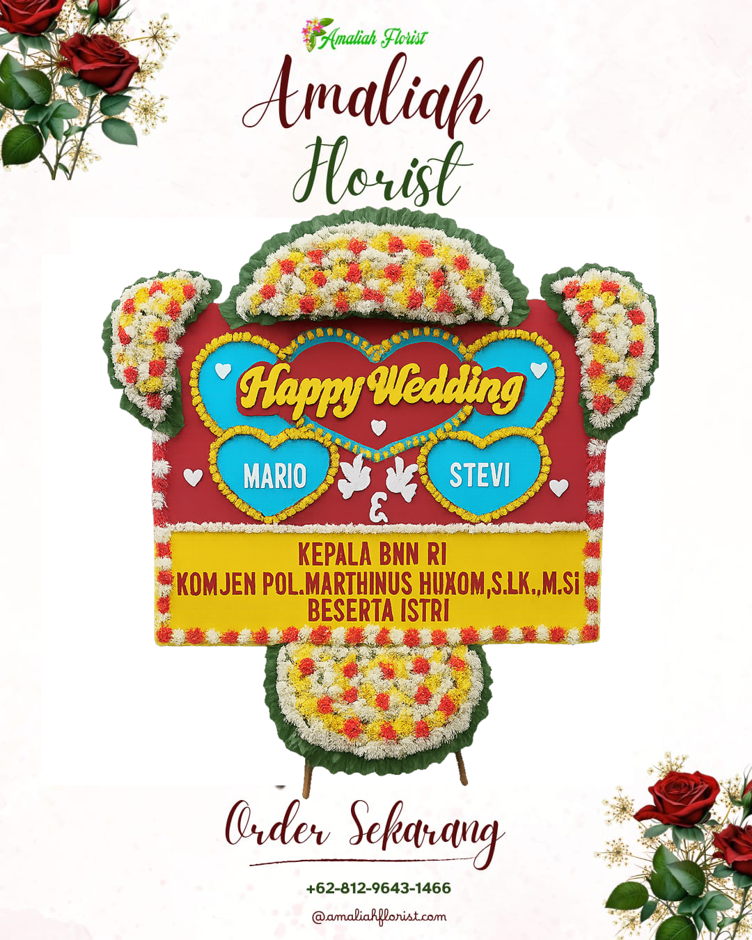 Papan Bunga Pernikahan Cibinong